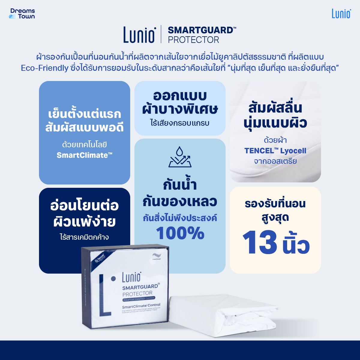 ผ้ารองกันเปื้อน 6 ฟุต LUNIO SMARTGUARD PROTECTOR_7